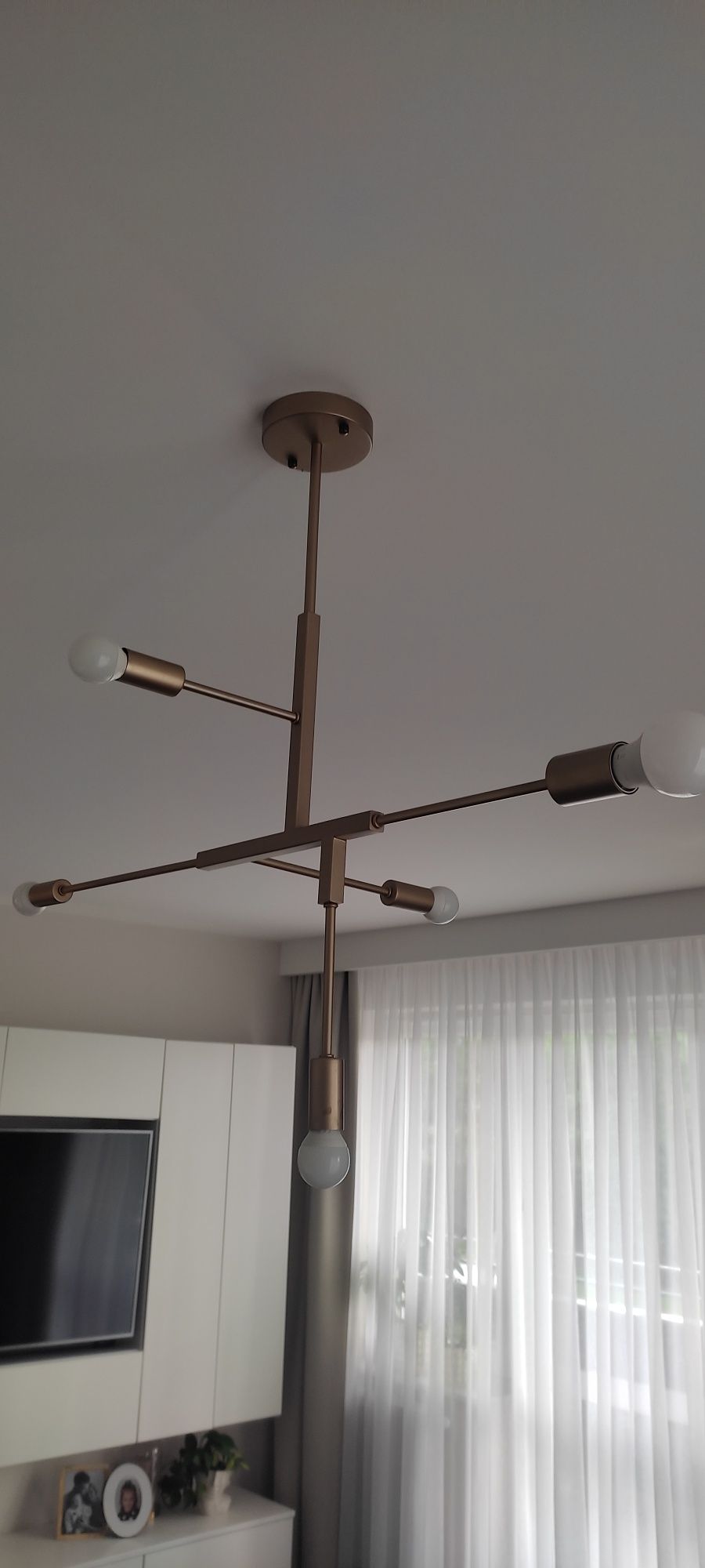 Lampa sufitowa złota Modern Minimalizm