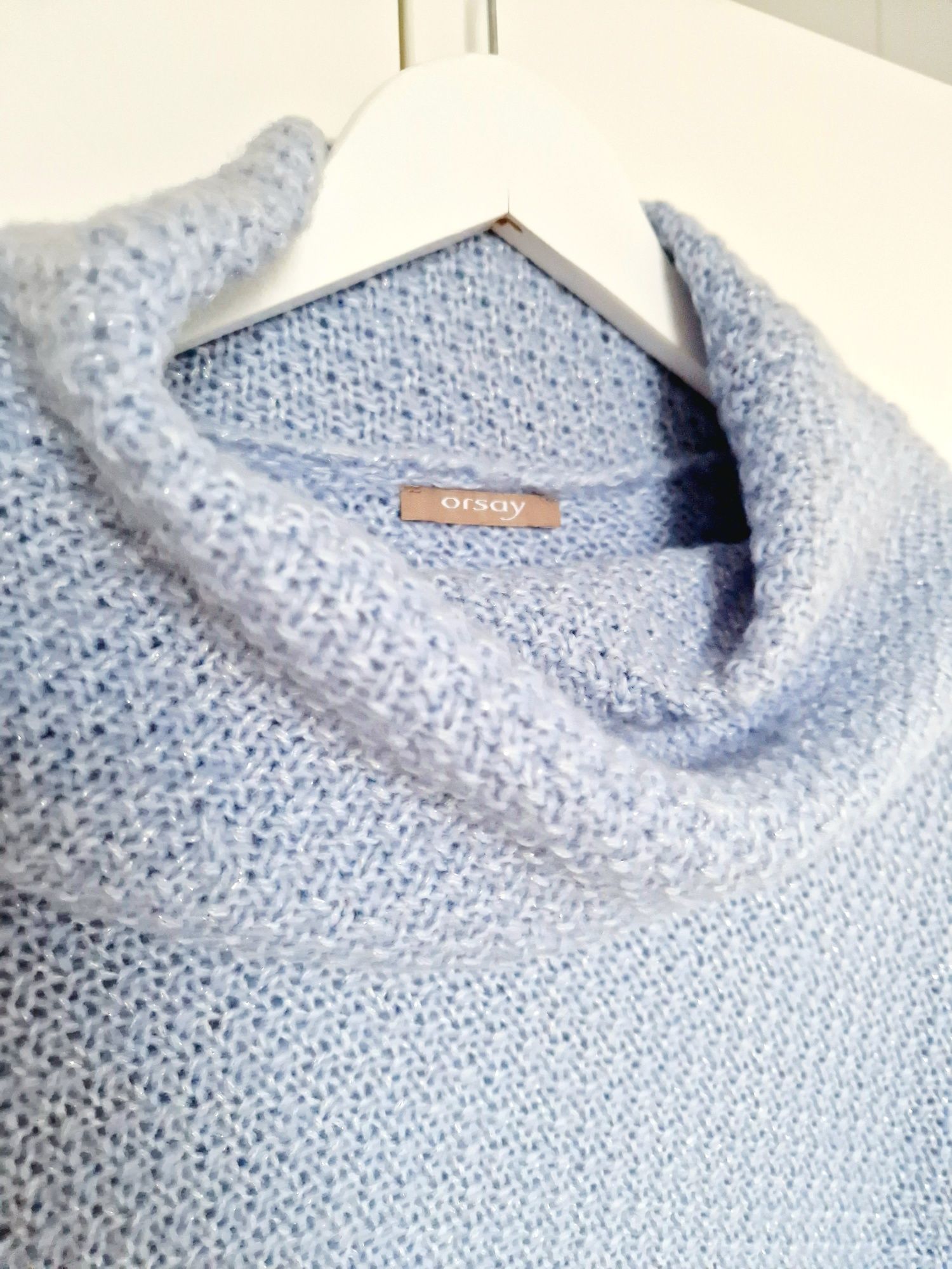 Nowe poncho sweter golf niebieski Orsay roz. M 38 40