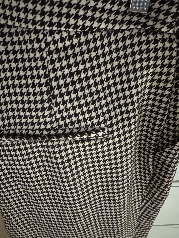 Spodnie jesień bordowe kratka h&m 50