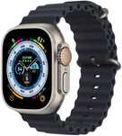 Apple Watch Ultra 49mm Titanium Case with Midnight Ocean Band (MQFK3)