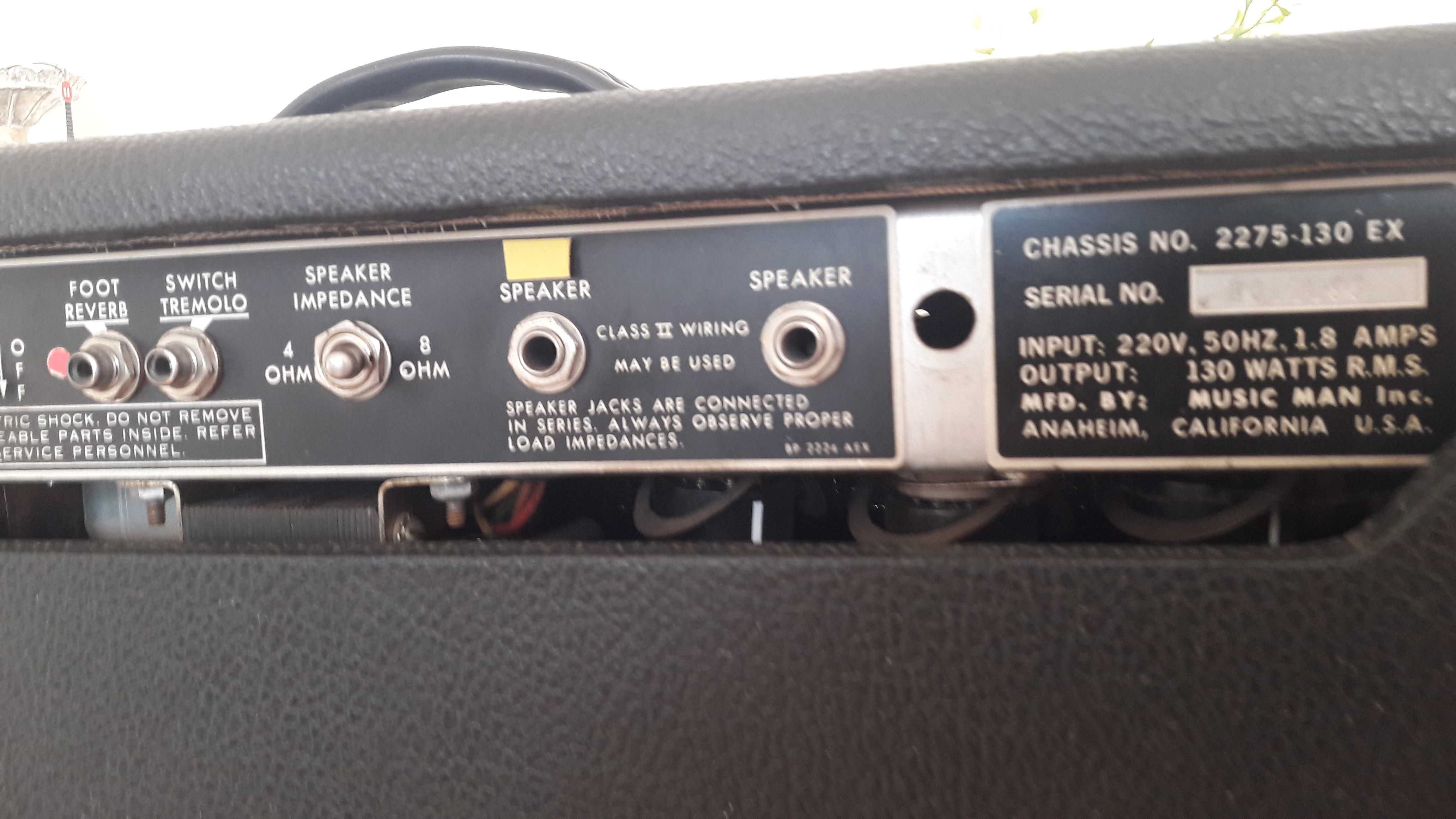 Music Man HD130 reverb