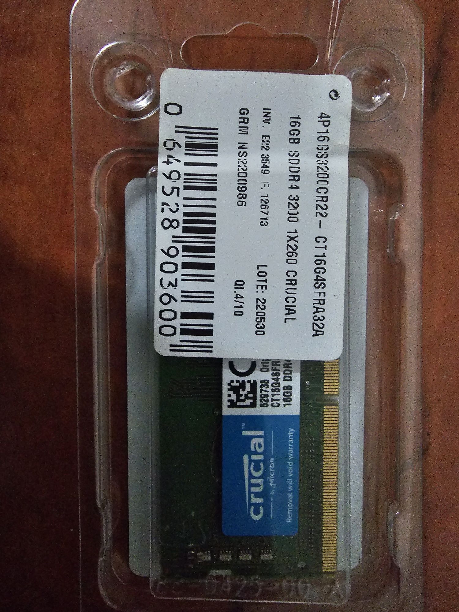 Ddr4 3200mhz 16gb portatil como nova