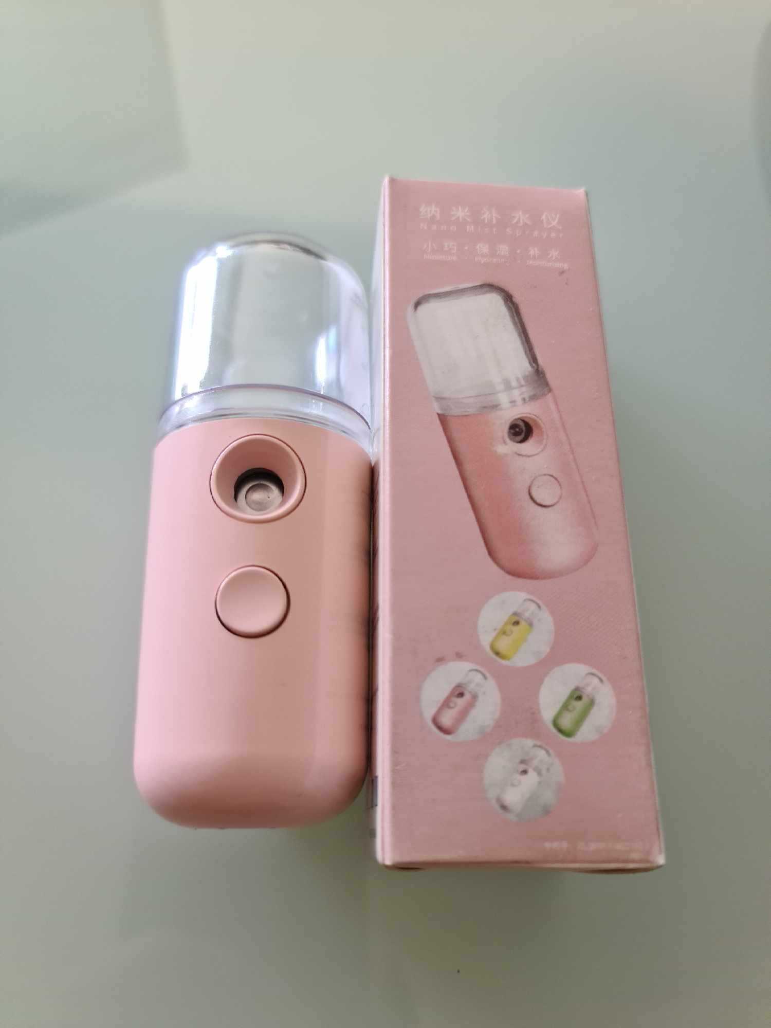 Mini Spray Nano Covid 19 Vaporizador Álcool Recarregável Usb- COR ROSA