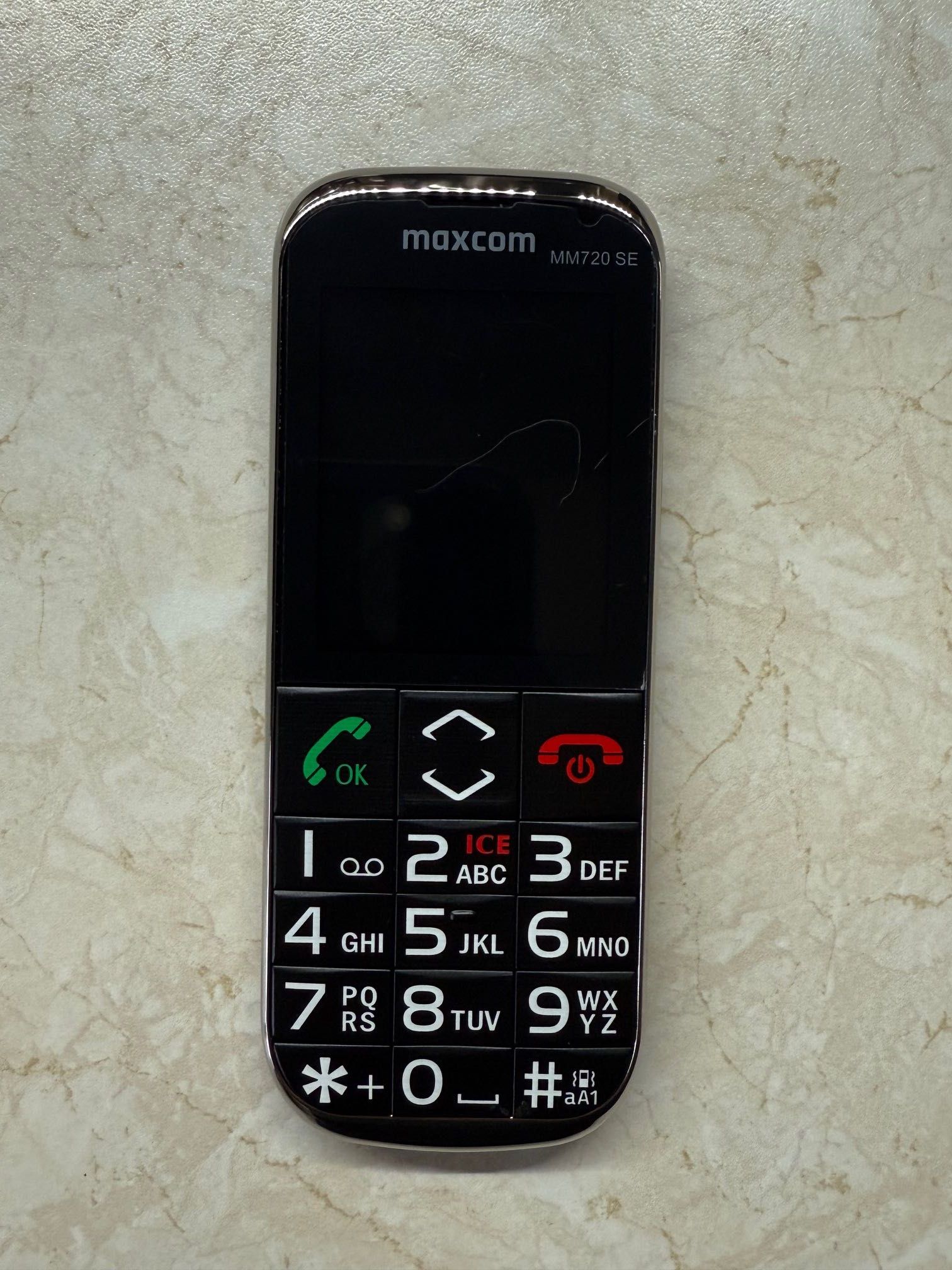 MAXCOMM MM720SE dla seniora ,czarny  prawie nowy ,W-wa