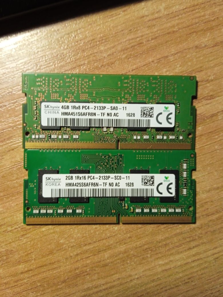 Оперативная память комплект 4+2 ГБ DDR4 для ноутбука