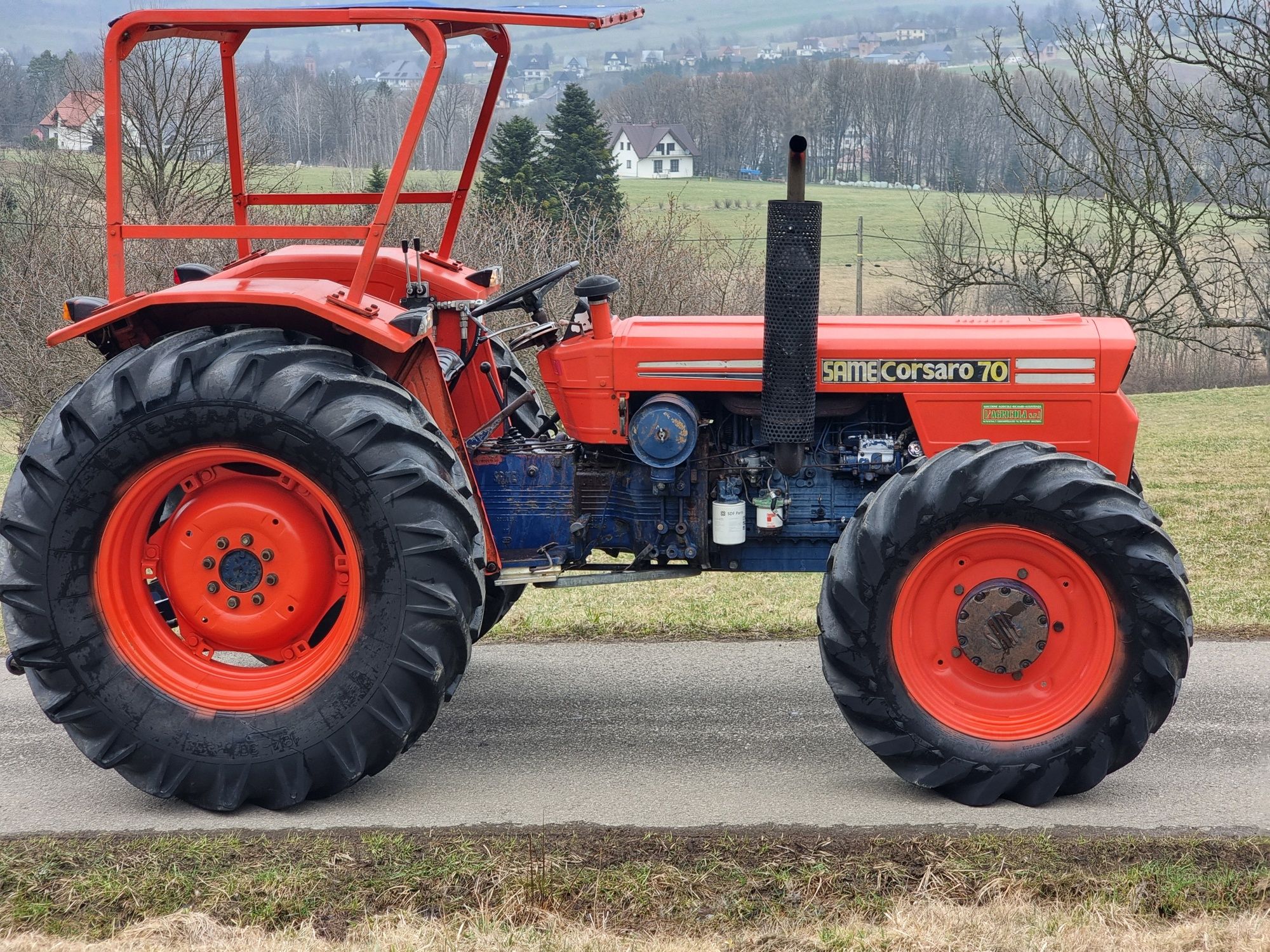 Ciągnik Same Corsaro 70. Napęd 4x4, REWERS, Wspomaganie, Hydraulika