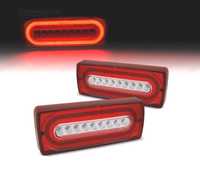 FAROLINS PARA MERCEDES CLASSE G W463 LED FUNDO VERMELHO CROMADO