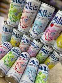 Корейський газований напій Milkis класичний, банан, диня, полун. 250мл