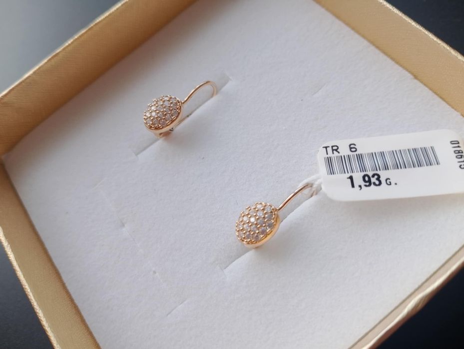 Kolczyki z cyrkonią złoto pr. 585