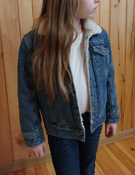 Джинсова куртка з підкладом  4-5 років