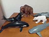 Conjunto de 6 animais em borracha