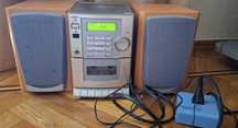 Sanyo DC-DA70 — магнитофон с радио и кассетной декой + адаптер