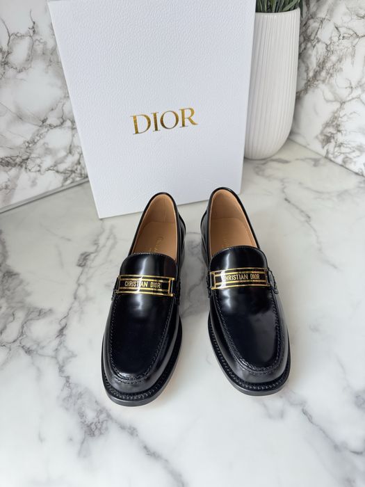 Mokasyny Dior black leather