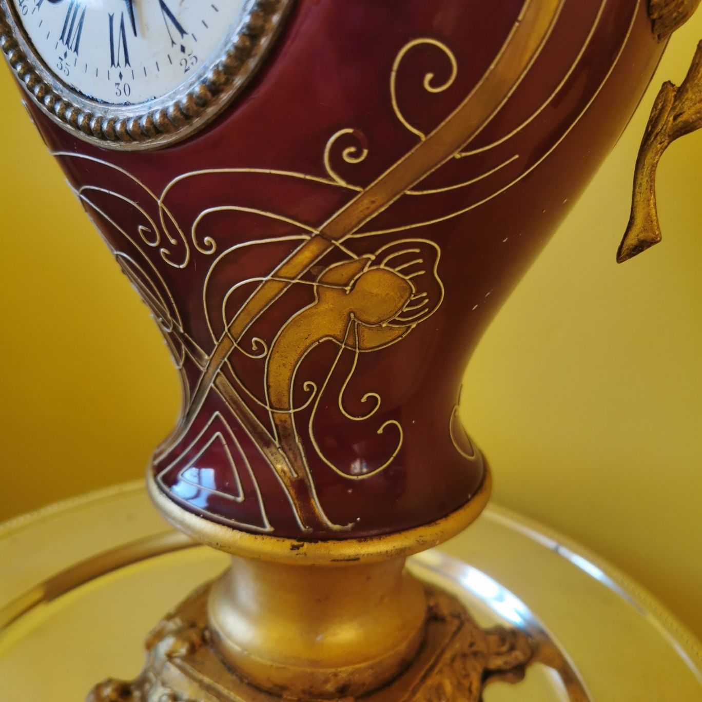 Zegar kominkowy porcelanowy