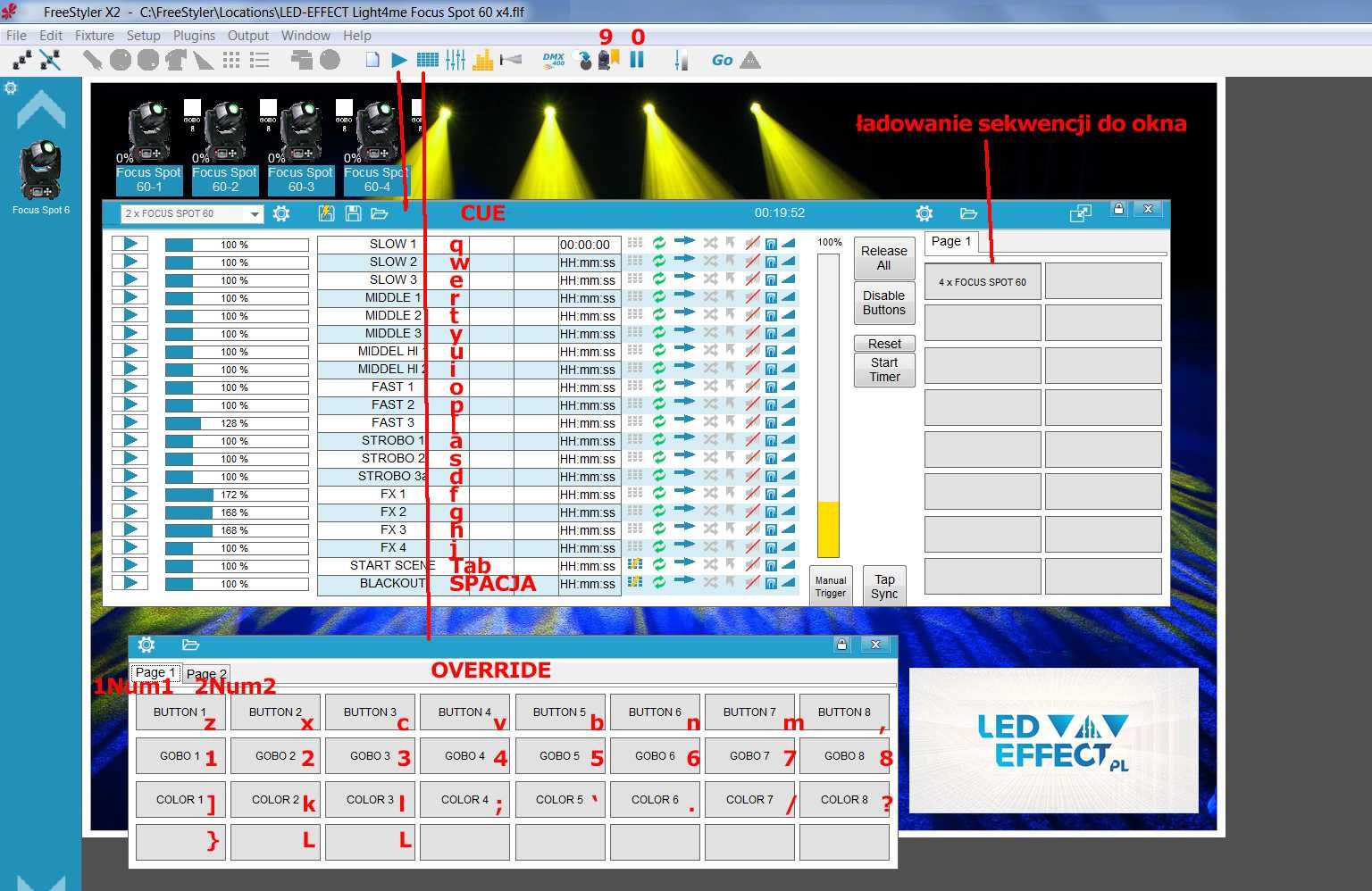 Light4me Focus Spot 60 Prism. Gotowe show od LED EFFECT na 4 głowice.