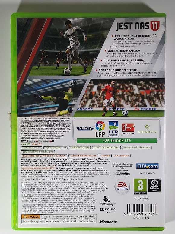 Fifa 11 / Xbox 360 / Polska Okładka / Gry Używane / Galeria Land / Wwa