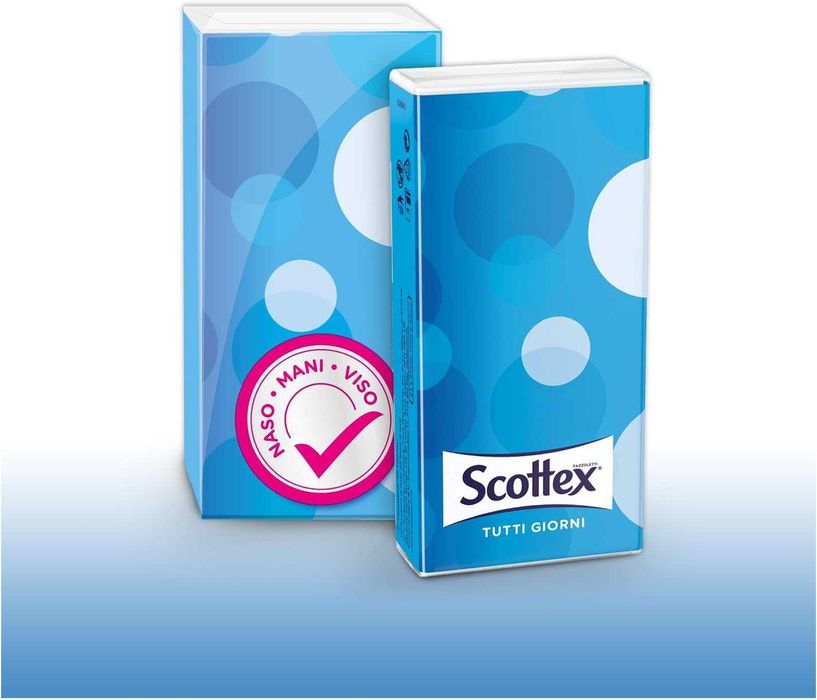 SCOTTEX włoskie delikatne chusteczki higieniczne 8X10 sztuk