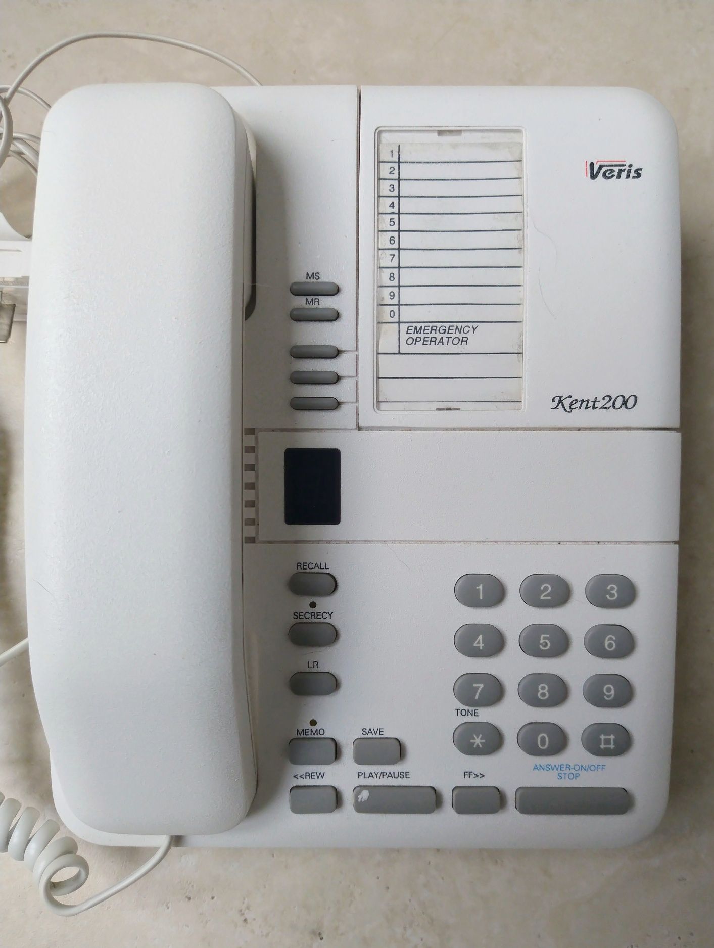 Telefon stacjonarny z sekretarką Veris Kent 200