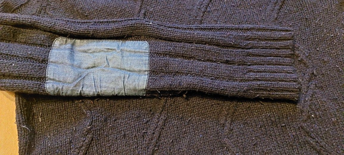 Męski sweter zimowy z kapturem XL Reserved wełna
