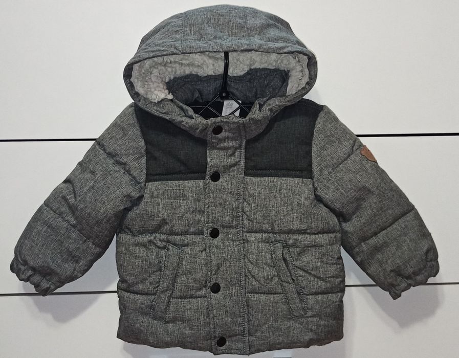 Kurtka zimowa h&m + czapka i rękawiczki.