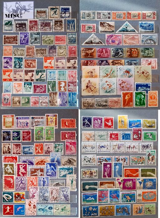 Коллекция марок. Марки "СПОРТ" в большом альбоме