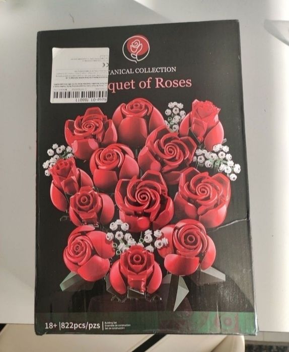 Nowe klocki bukiet róż XXL kompatybilne z Lego prezent ślub dziewczyna