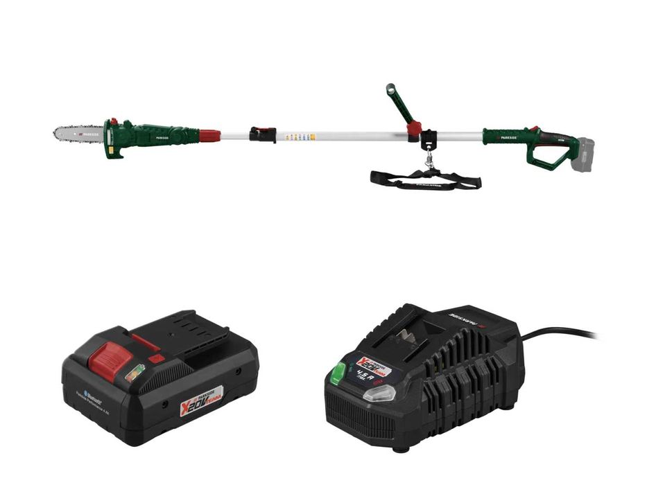 Zestaw aku okrzesywarka - PARKSIDE PAHE E5 + Smart 4Ah + Ładowarka
