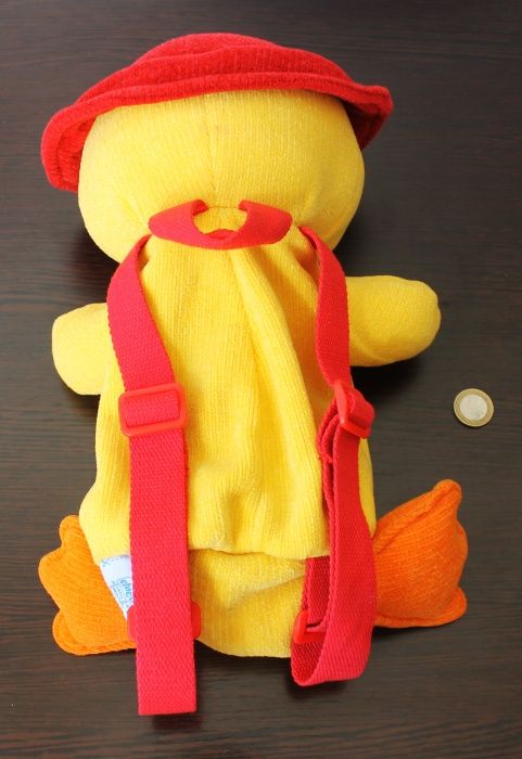 Peluche mochila de criança patinho da Chicco (NOVO SEM USO)