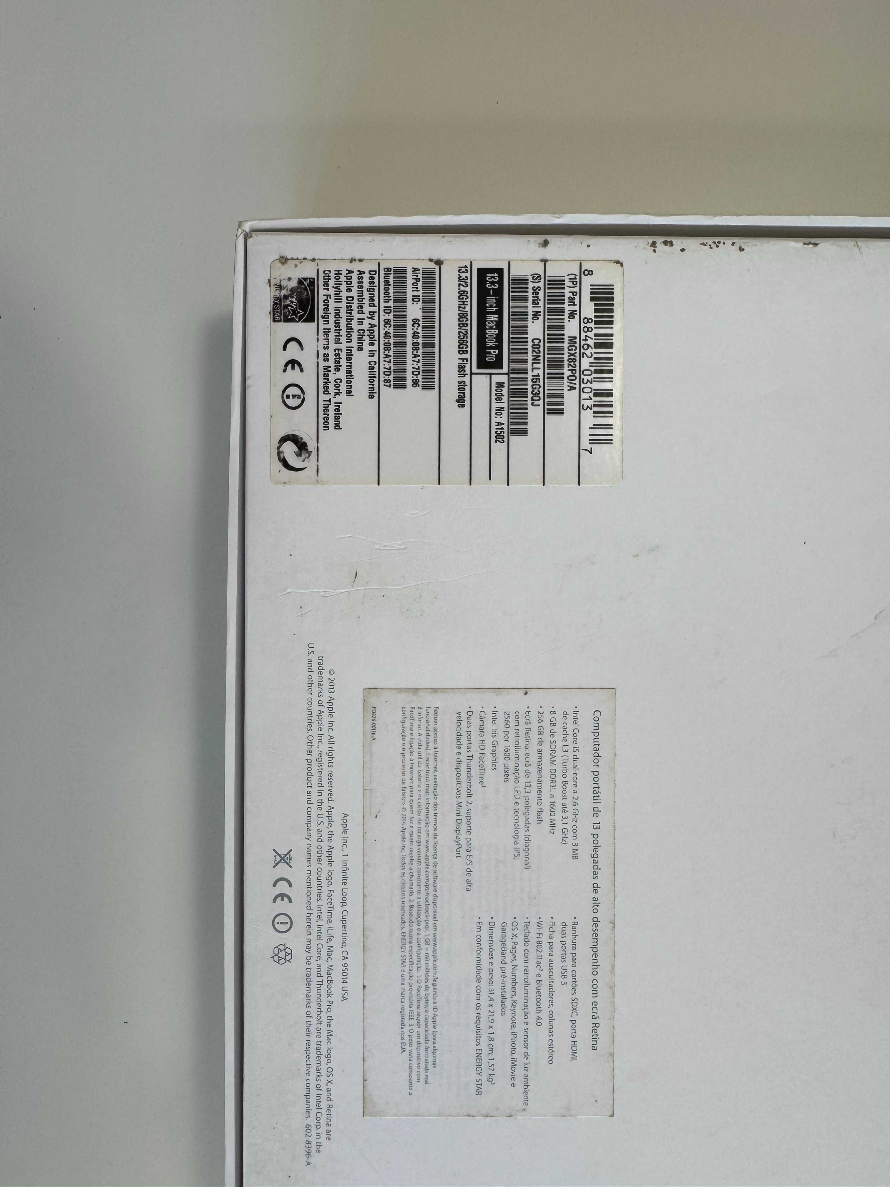 MacBook Pro Retina 13” (2014) 2,6GHz i5 | 8GB RAM | 256GB