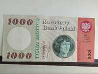 Banknot 1000 złotych z 1965  seria P rzadki.