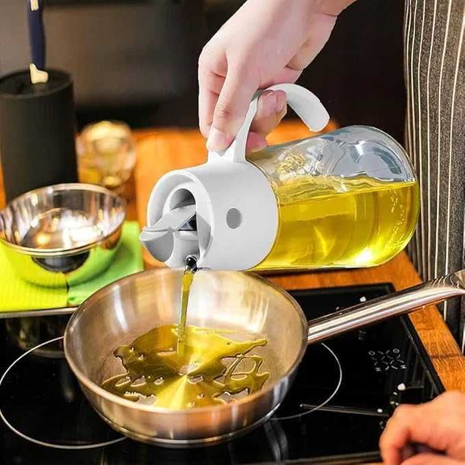Butelka Dozownik Oleju Oliwy 550ml Automatyczne Otwieranie Zamykanie