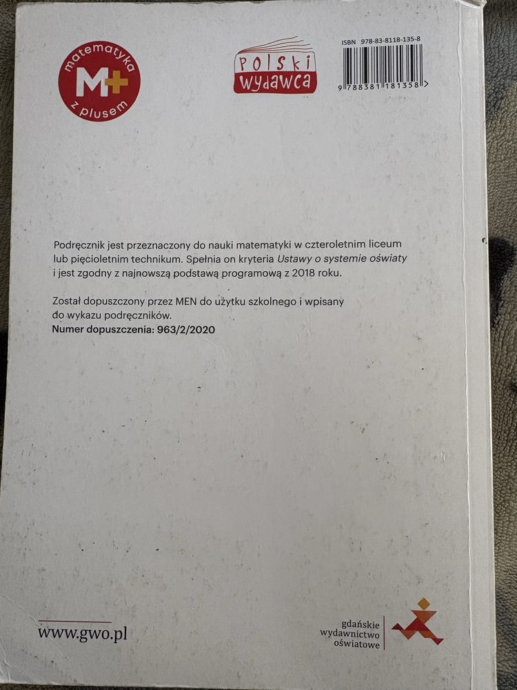 Matematyka z plusem 2, rozszerzony, GWO