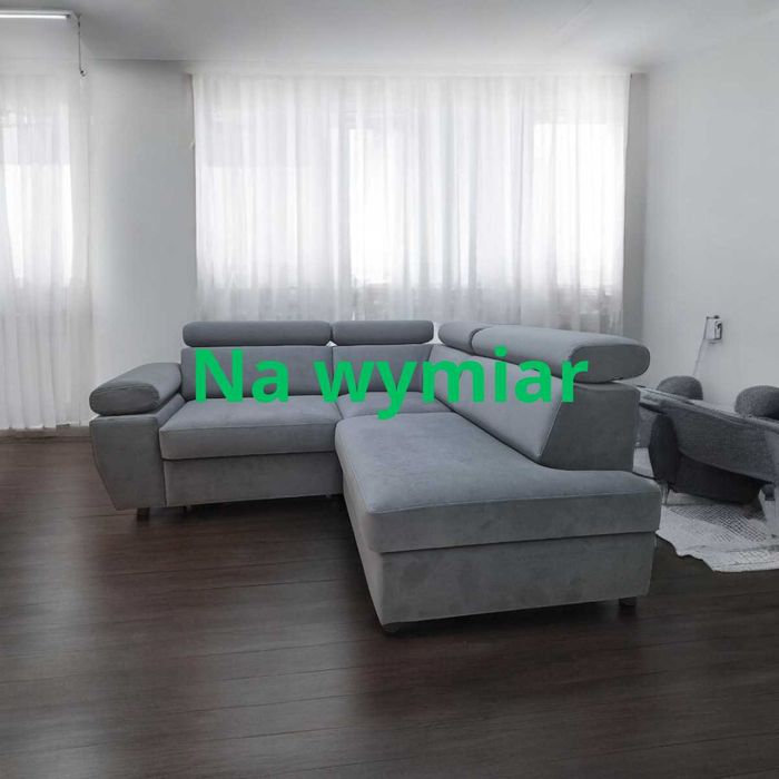 Mały narożnik na wymiar z zagłówkami