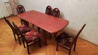 Stół owalny 120cm (po rozłożeniu 190cm) + 6 krzeseł