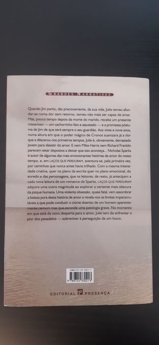 Livro "Laços que perduram" de Nicholas Sparks