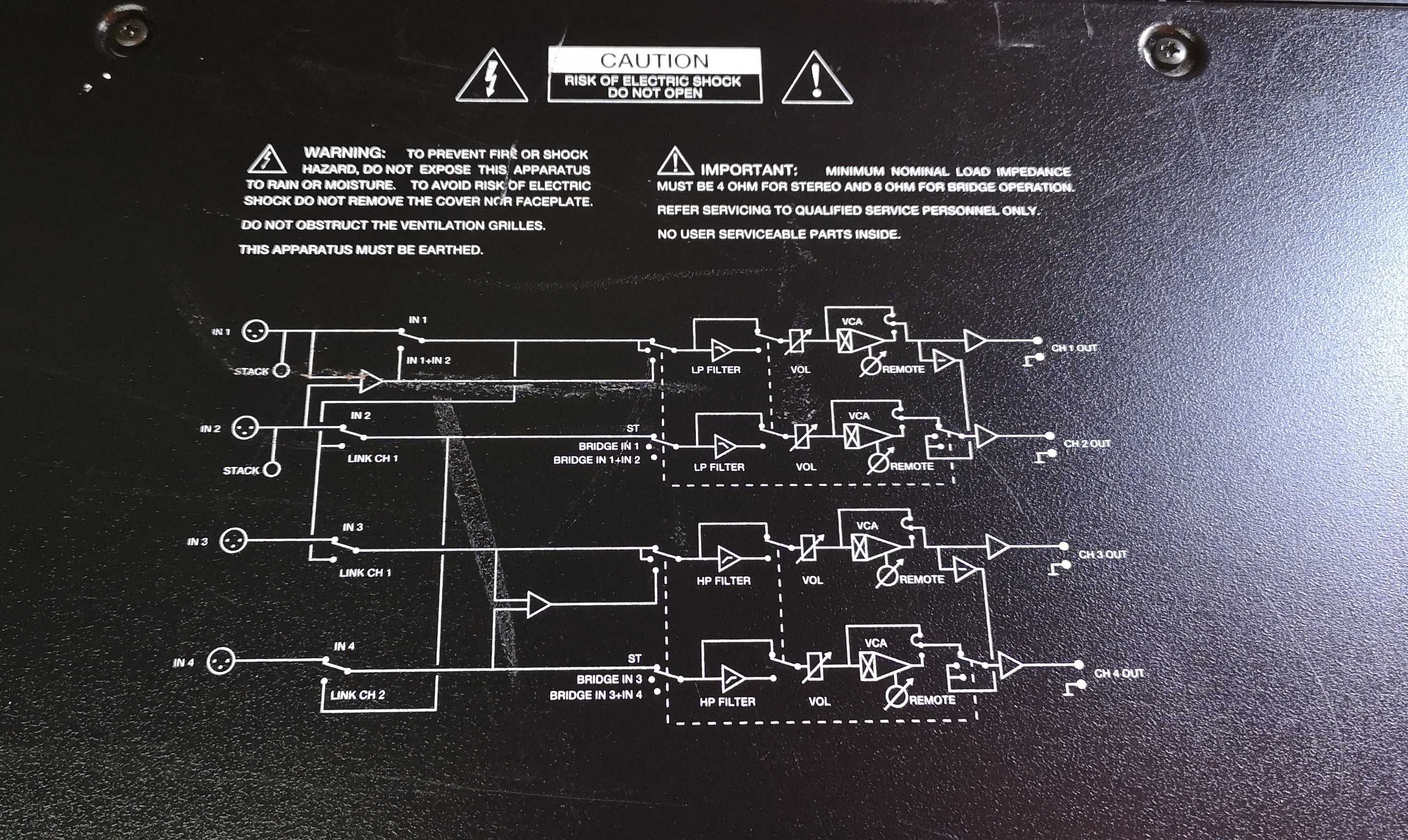 Ecler amplificador MPA4-150R de 4x150w