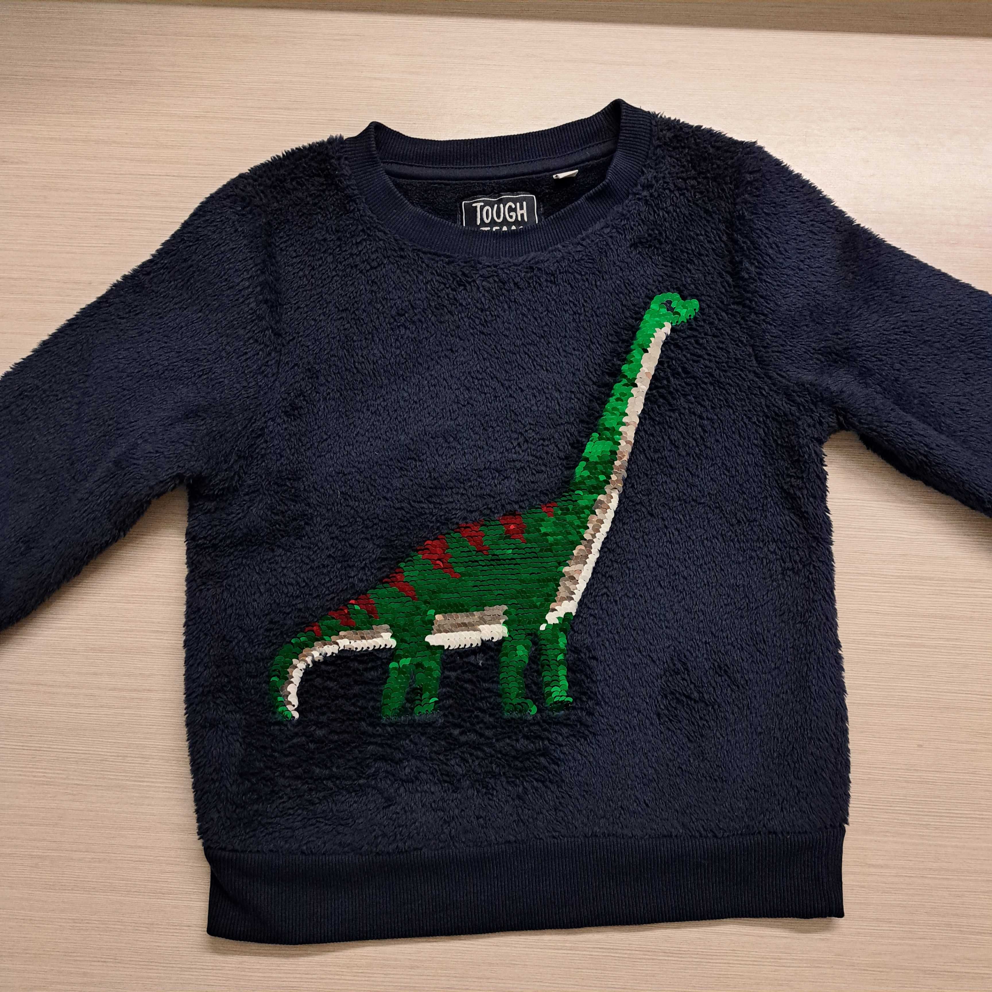 Bluza chłopięca, C&A 104, dinozaur, cekiny