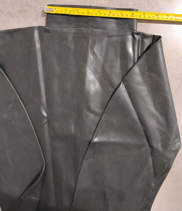 Bluza/sukienka taliowana latex lateksowa suwak guma odlewana cienka