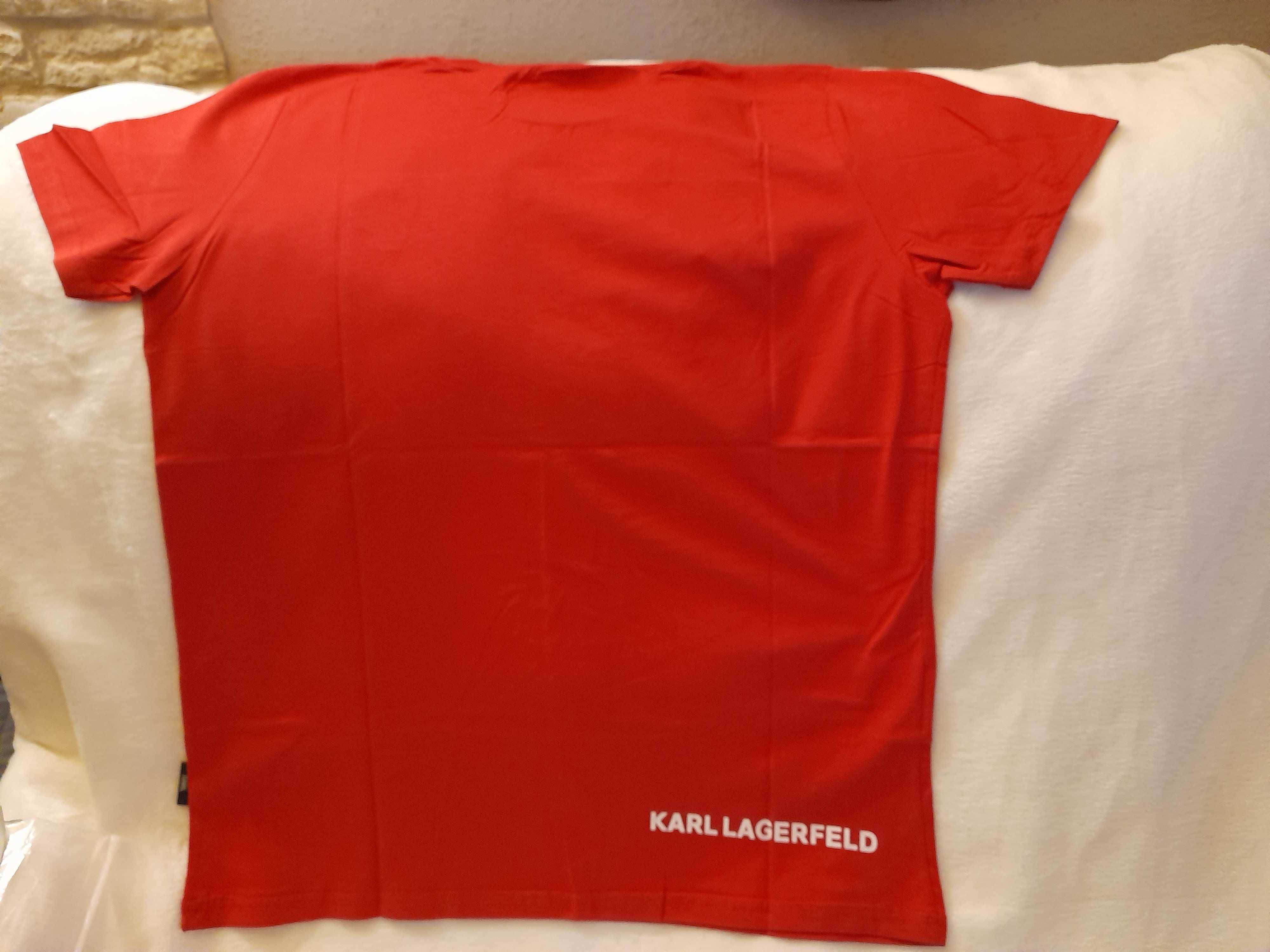 Karl Lagerfeld tshirt meski r. 2xl kolor czerwony premium nowy