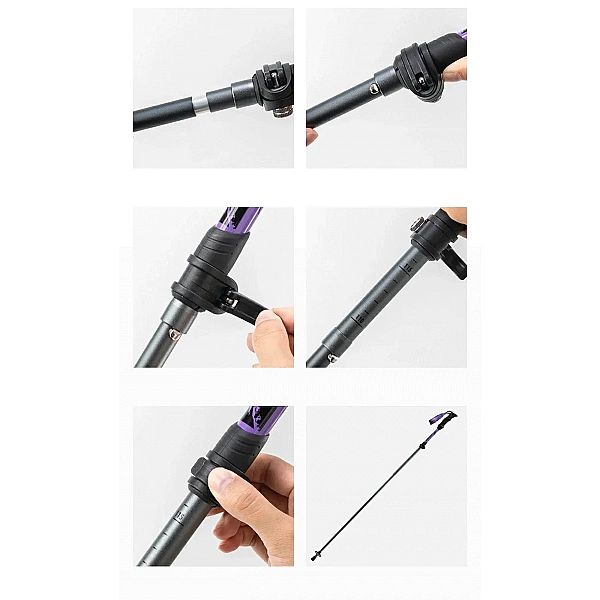 Kijki trekkingowe Qunature nordic walking aluminiowe 110, 130 cm - fio