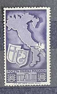 Filatelistyka, znaczki polskie, poczta osiedlowa we Włoszech rok 1946