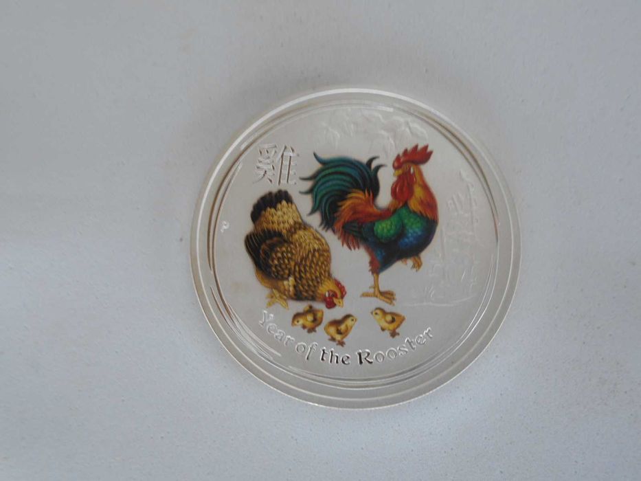 Moeda Australiana de uma onça de prata.