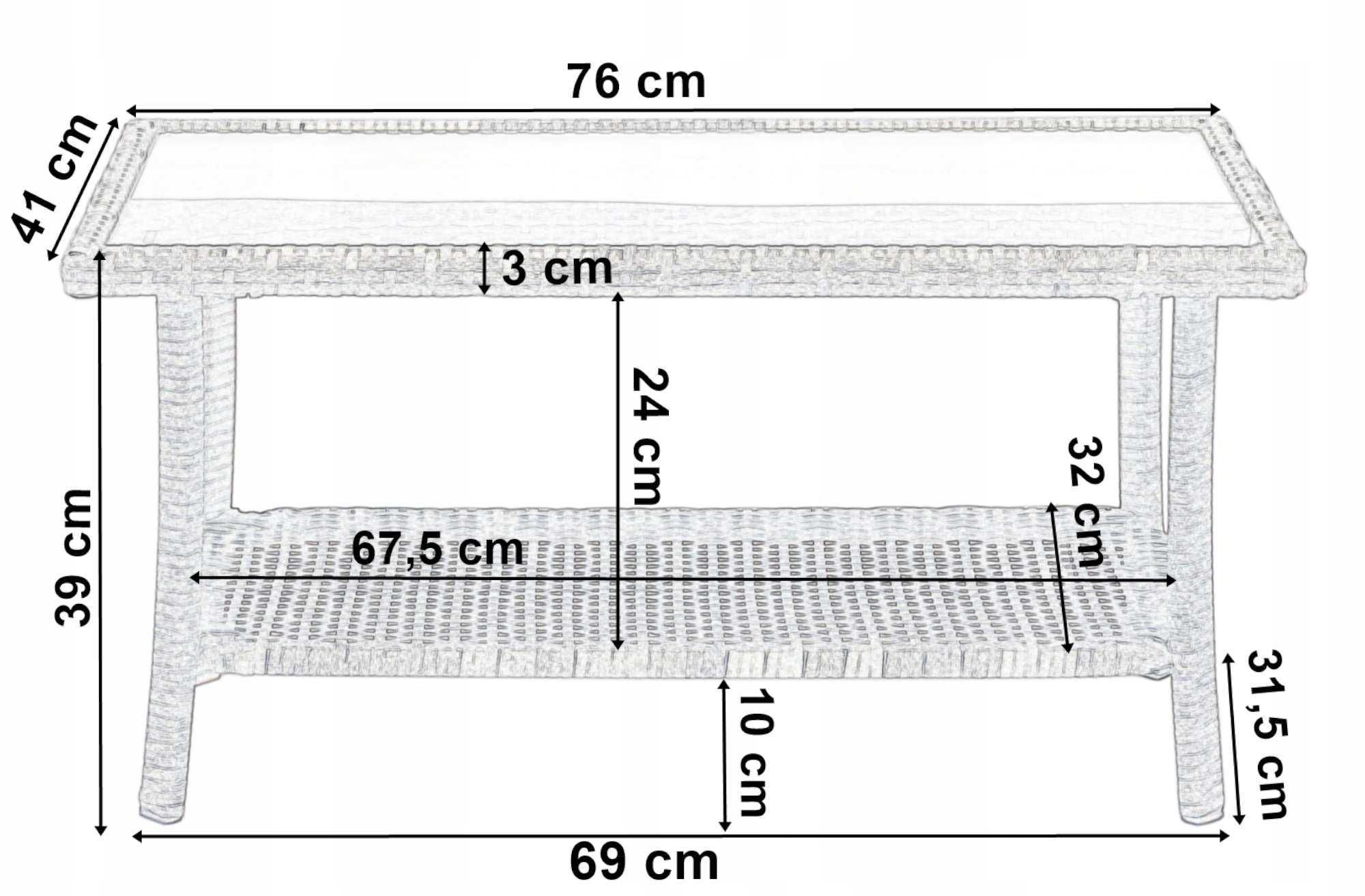 Zestaw mebli ogrodowych technorattan sofa fotele stolik meble ogrodowe