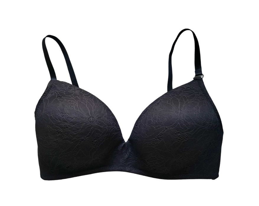 Czarny koronkowy stanik biustonosz bez fiszbin 75D CARRY bielizna