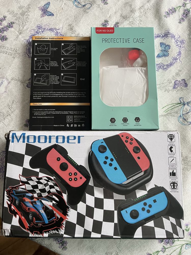 Mooroer Grips do Nintendo Switch/Switch OLED Joy-Cons kontroler