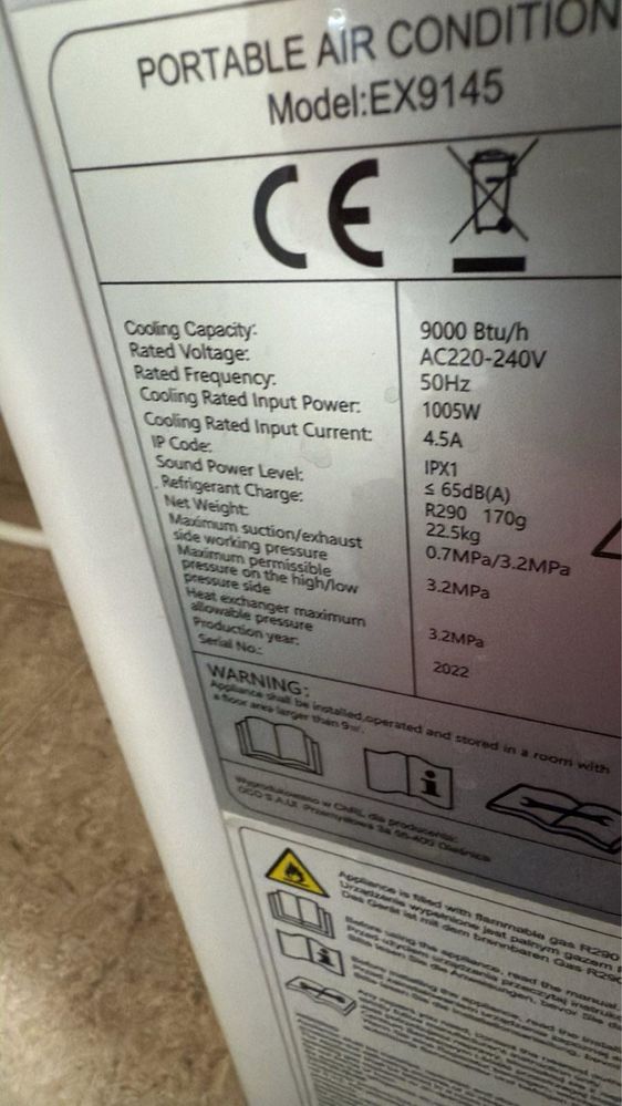 Klimatyzator 3w1 2,64kW WiFi Krexus EX9145