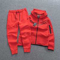 Nike tech fleece dres czerwony rozmiar XL bluza i spodnie