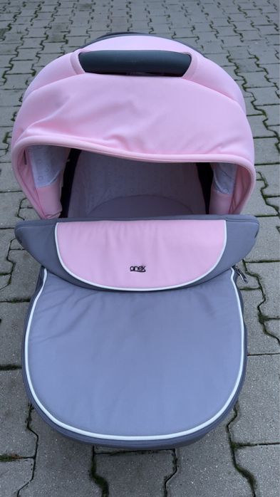 Wózek dziecięcy Anex Sport z gondolą - jasnoróżowy