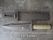 Nóż taktyczny,  survivalowy 34,5 cm Nowy