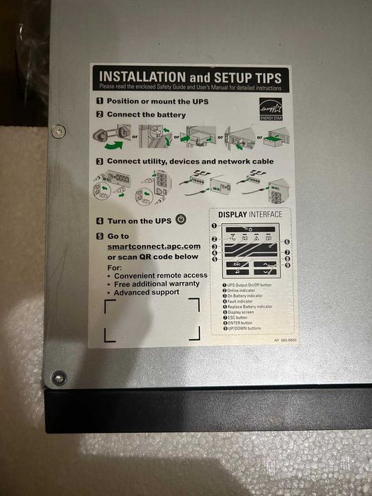 UPS APC zasilanie awaryjne powerbank 2000 VA/1800 W 2U, Znakomity Stan